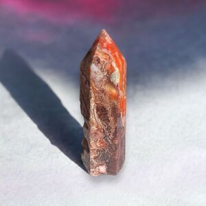Crazy Lace Agate Tower Obelisk‎ Meditation Stone